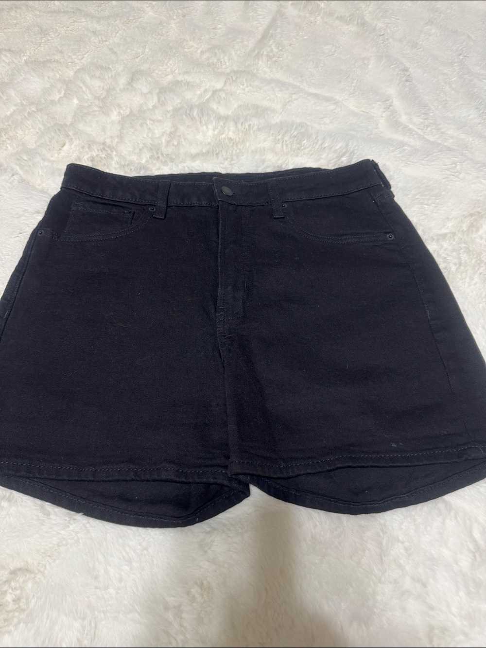 Old Navy Black Denim High-Rise Shorts